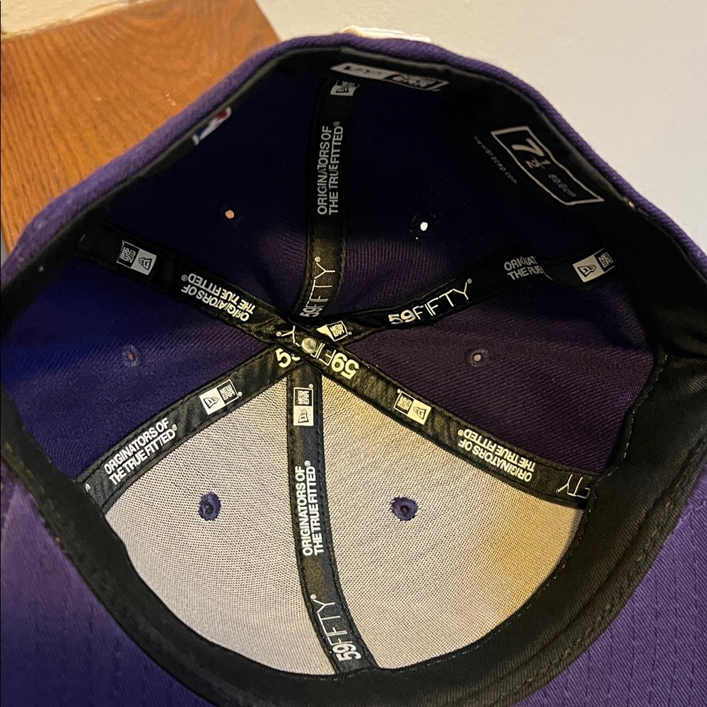 New Era Lakers Purple and Yellow Cap 7 1/2 - Picture 3 of 5